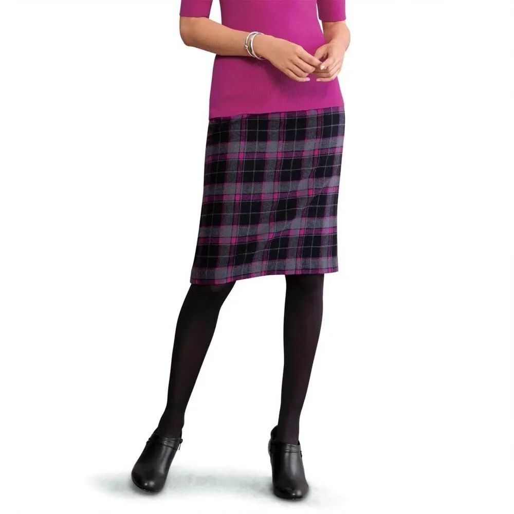 New Chadwick’s 10 Tailored Wool Blend Skirt, Contour Waist Back Zip Back Vent